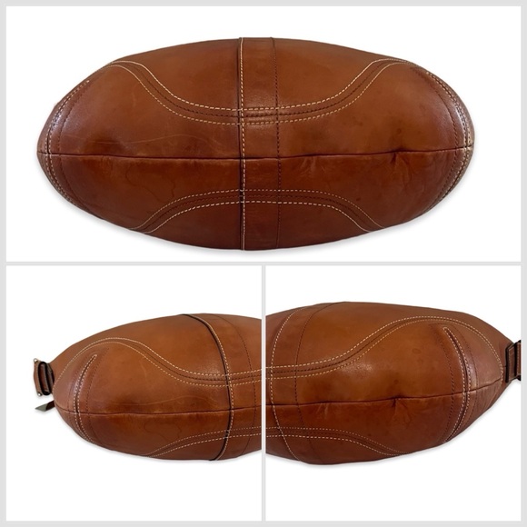 Coach Soho Dark Saddle Brown Distressed Leather Hobo Shoulder Bag - Picture 10 of 10